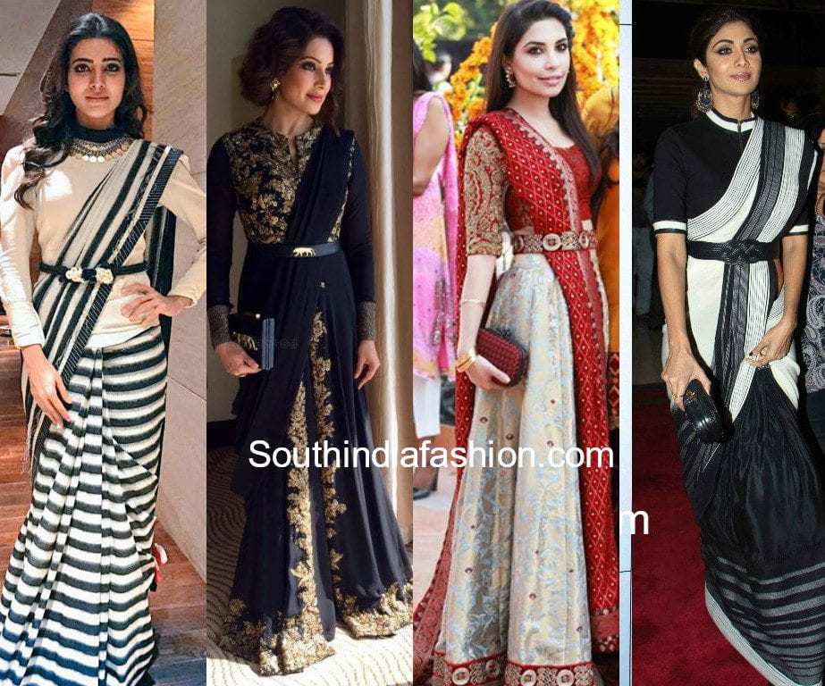 saree gown designs 2017