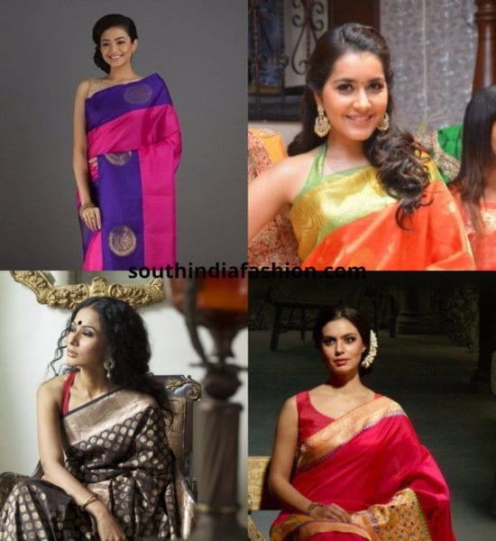 Sleeveless Blouses For Kanjeevaram Sarees