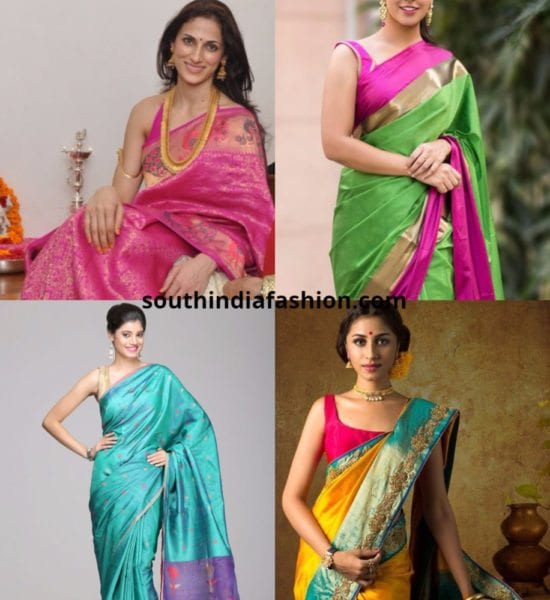 Sleeveless Blouses For Kanjeevaram Sarees