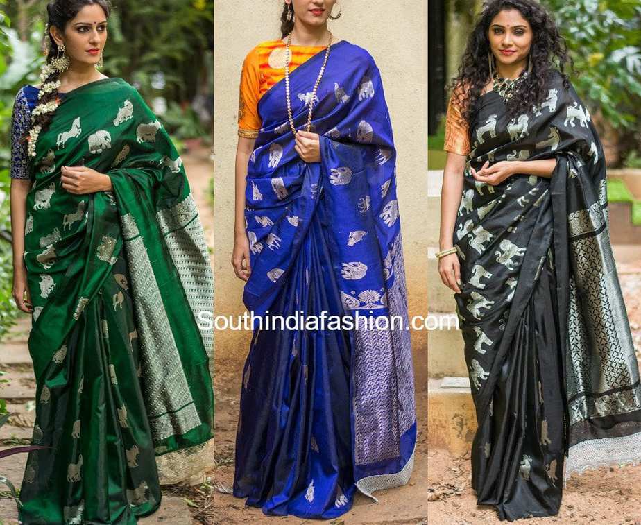 Trending Hot: Animal Motif Kanjeevaram Silk Sarees – South India Fashion Trending Hot: Animal Motif Kanjeevaram Silk Sarees – South India Fashion