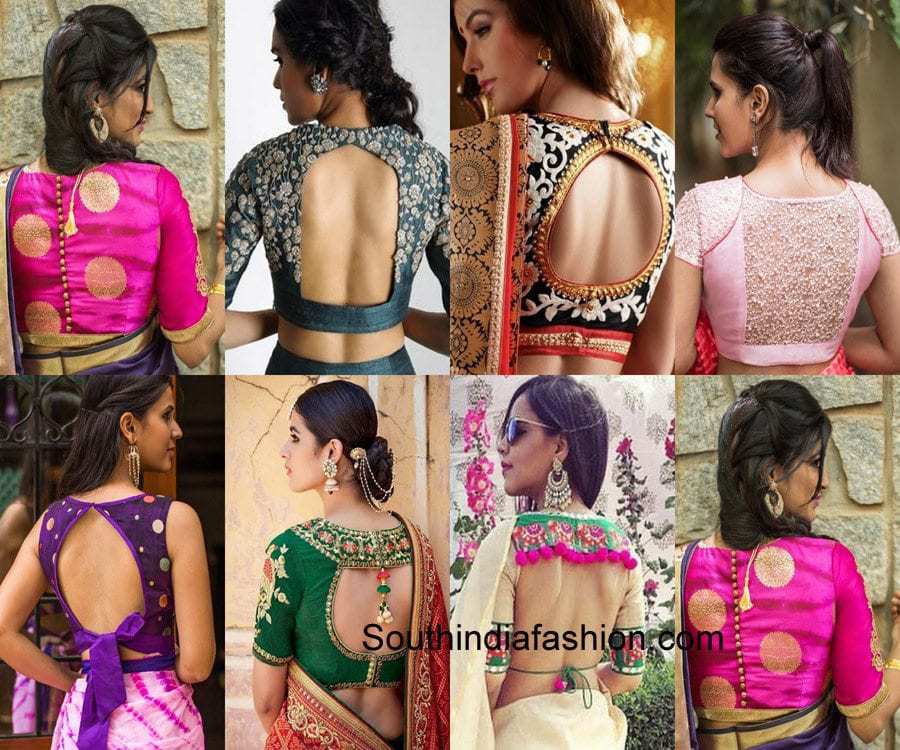 Trendy Bow Back Saree Blouse Designs! – South India Fashion