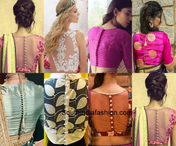 Top 5 Stunning Blouse Back Neck Designs of 2017 – South India Fashion