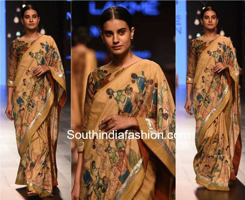 Gaurang Lakme Fashion Week 2017 kalamkari kanchi Collection