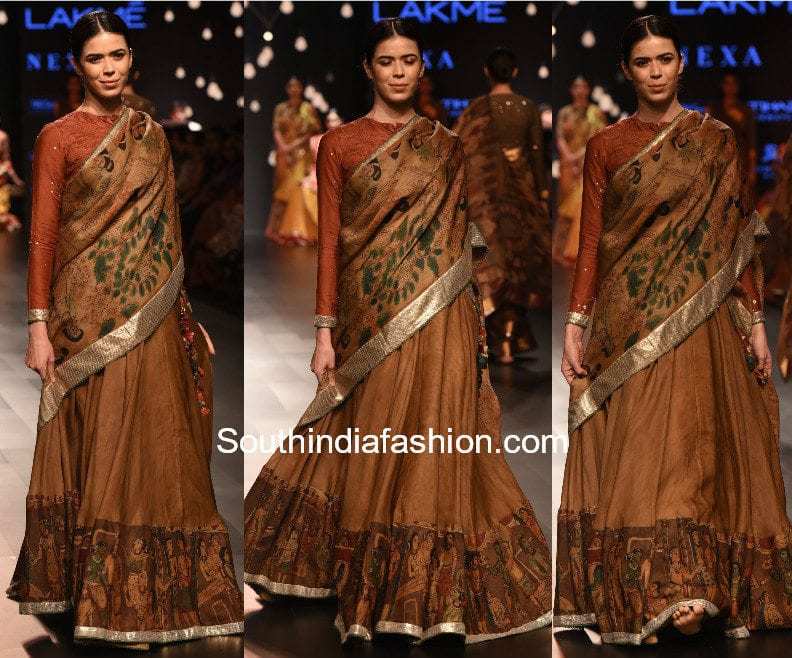 Gaurang Lakme Fashion Week 2017 kalamkari kanchi Collection