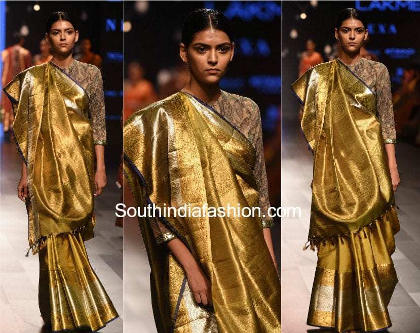 Gaurang Lakme Fashion Week 2017 kalamkari kanchi Collection