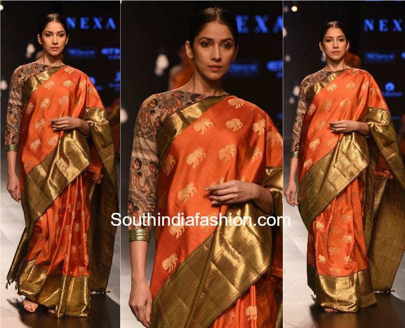 Gaurang Lakme Fashion Week 2017 kalamkari kanchi Collection