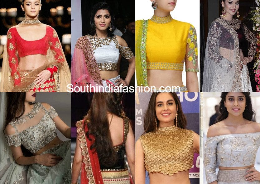 neck designs for ghagra choli