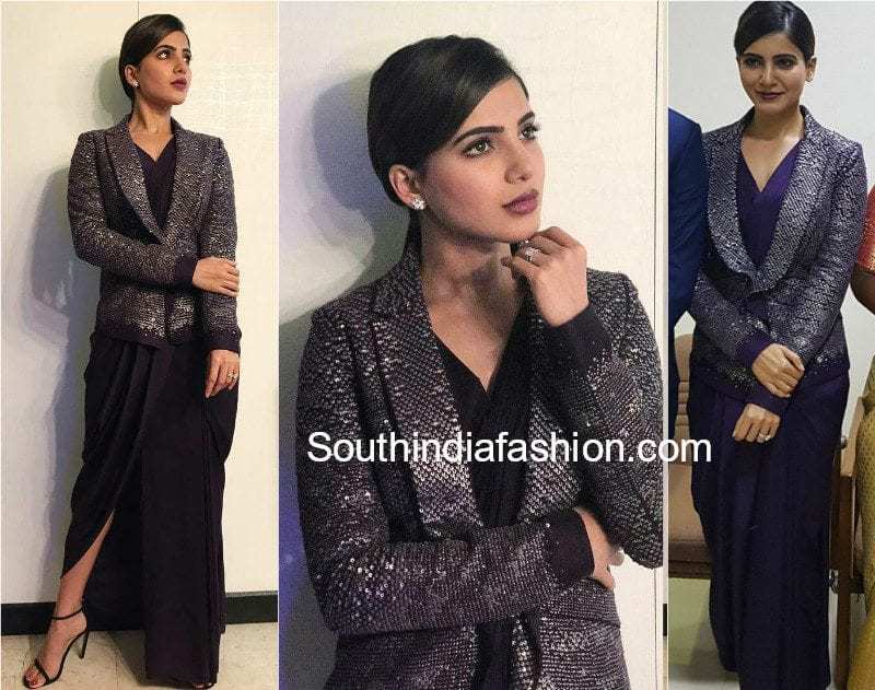 samantha prabhu dress in mersal audio launch