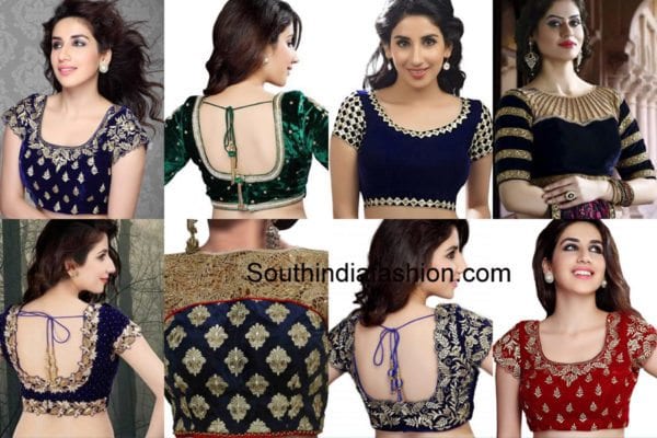 velvet-saree-blouses