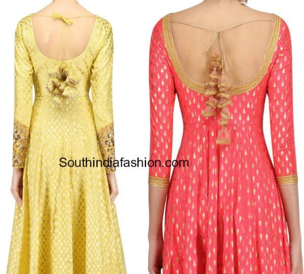 deep neck anarkali suits