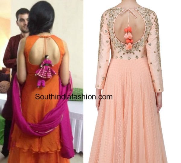 anarkali dress back design