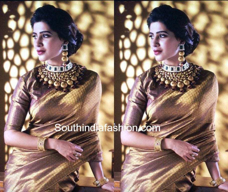 SAMANTHA PRABHU RAW MANGO SAREE NAC JEWELLERS AD