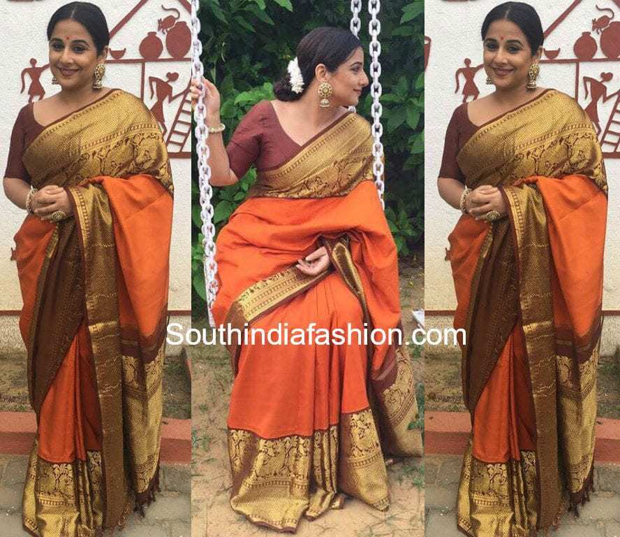 vidya balan gaurang shah kanjeevaram saree