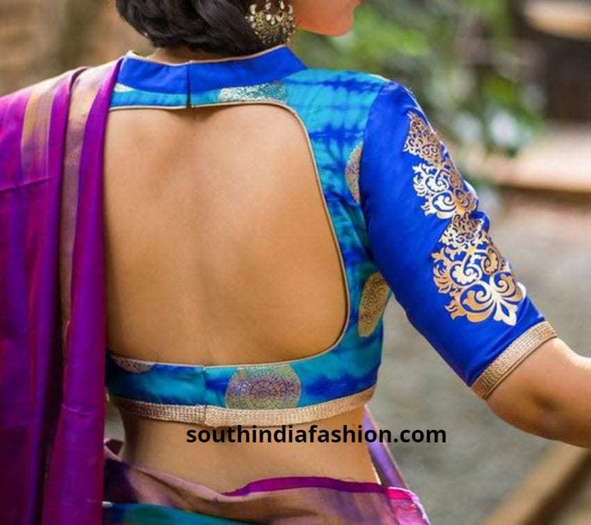 10 Interesting Back Neck Designs For Pattu Saree Blouses