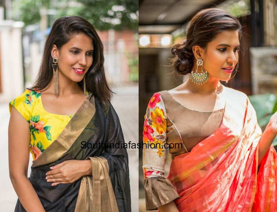 Bring Out Your Floral Blouses This Season – South India Fashion