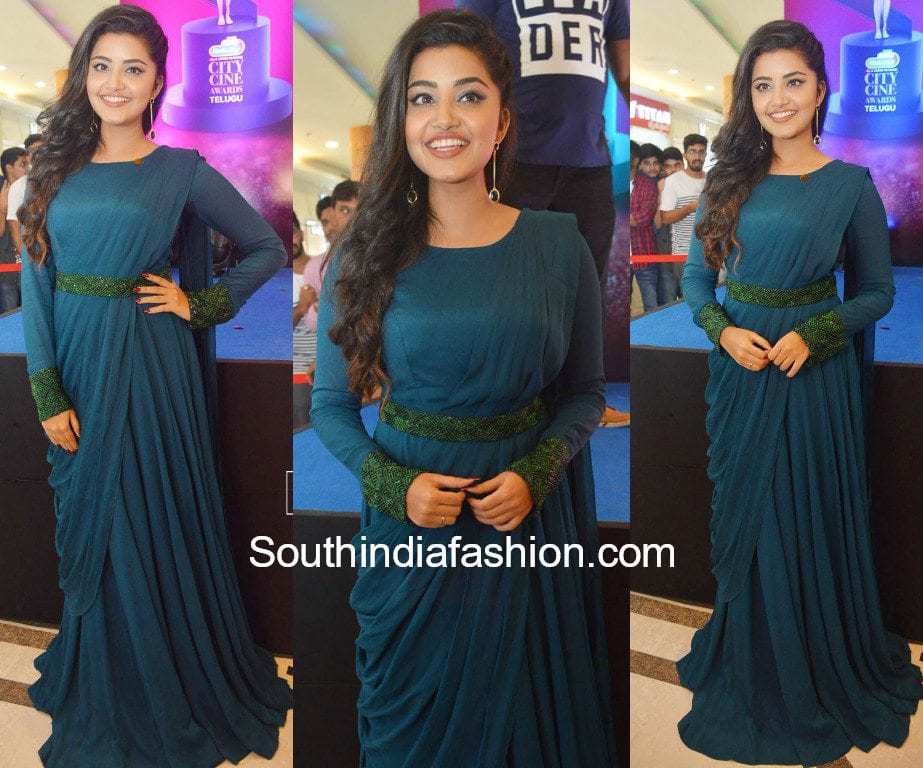 anupama parameswaran green gown archita narayanam