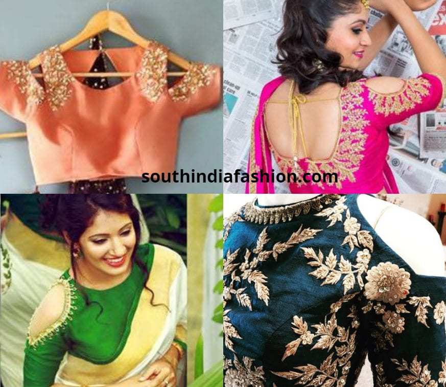 A Few Epic Cold Shoulder Blouses For Pattu Sarees