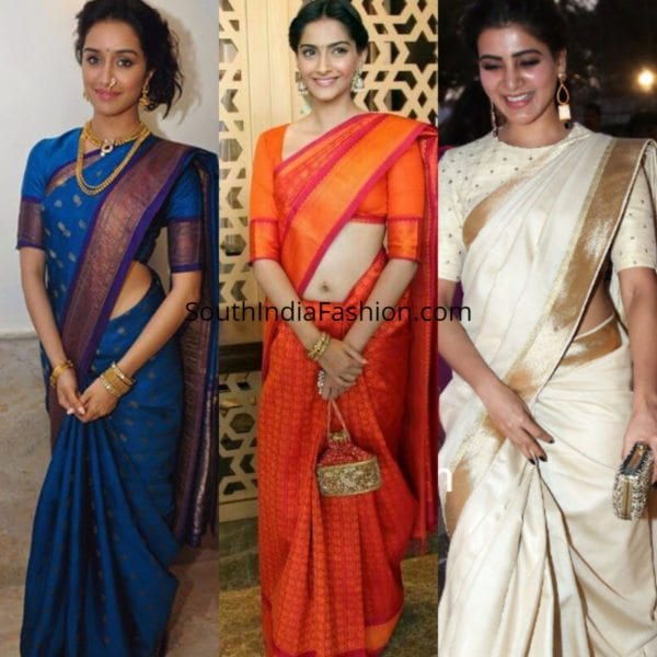 solid-colored-sarees