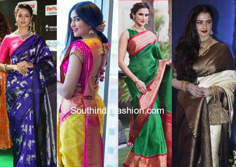 best pattu saree color combinations