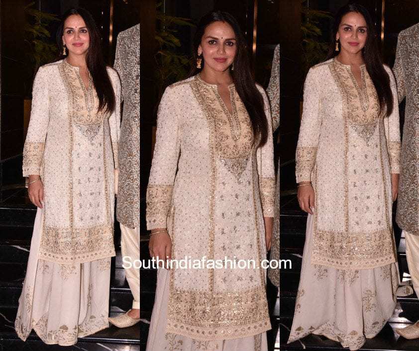 Esha Deol 's ethnic look at Gaurav Gupta's wedding reception