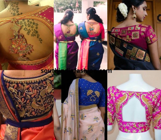 15 Trending Back Embroidered Saree Blouses This Season