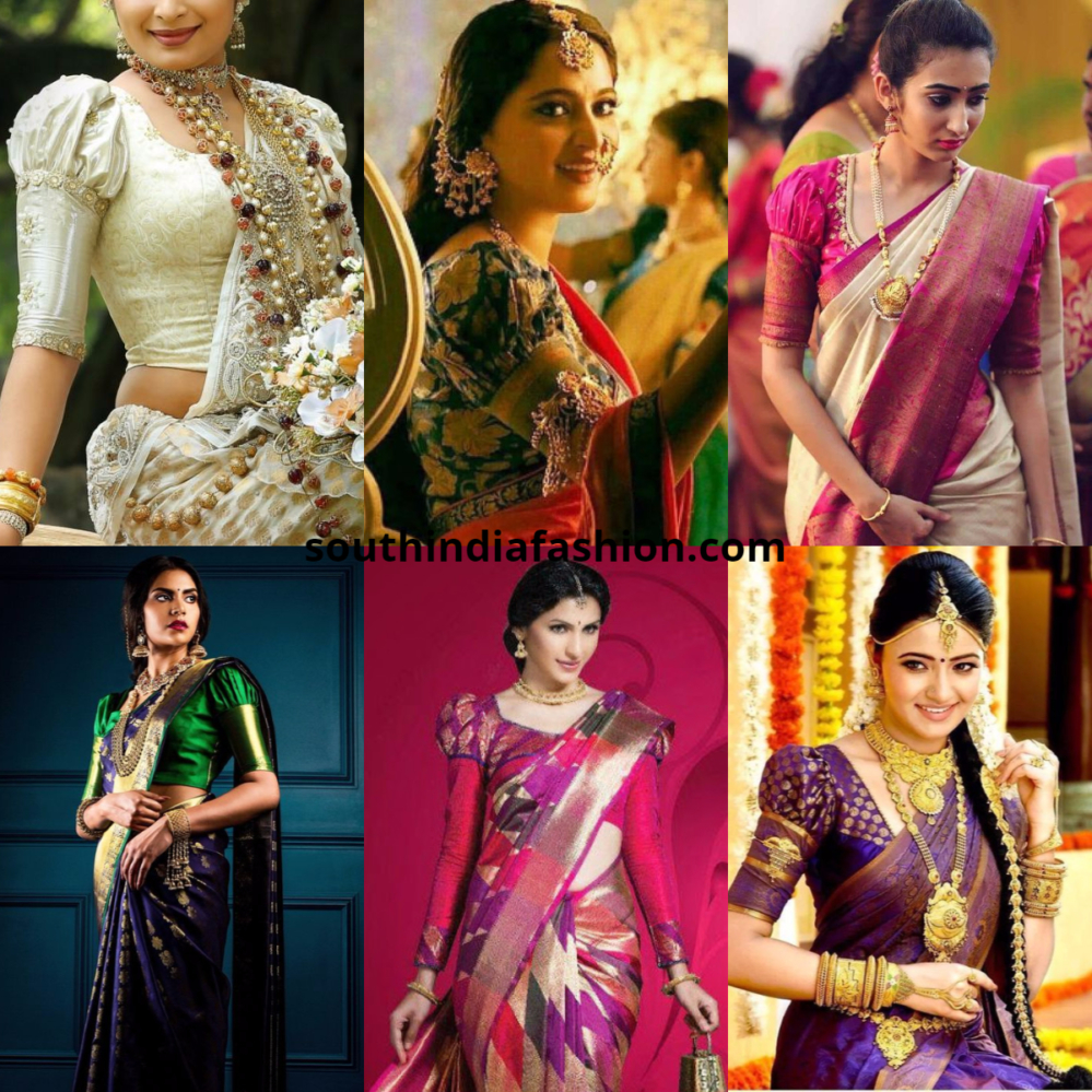 10 Dramatic Puff Sleeve Blouses For Pattu Sarees