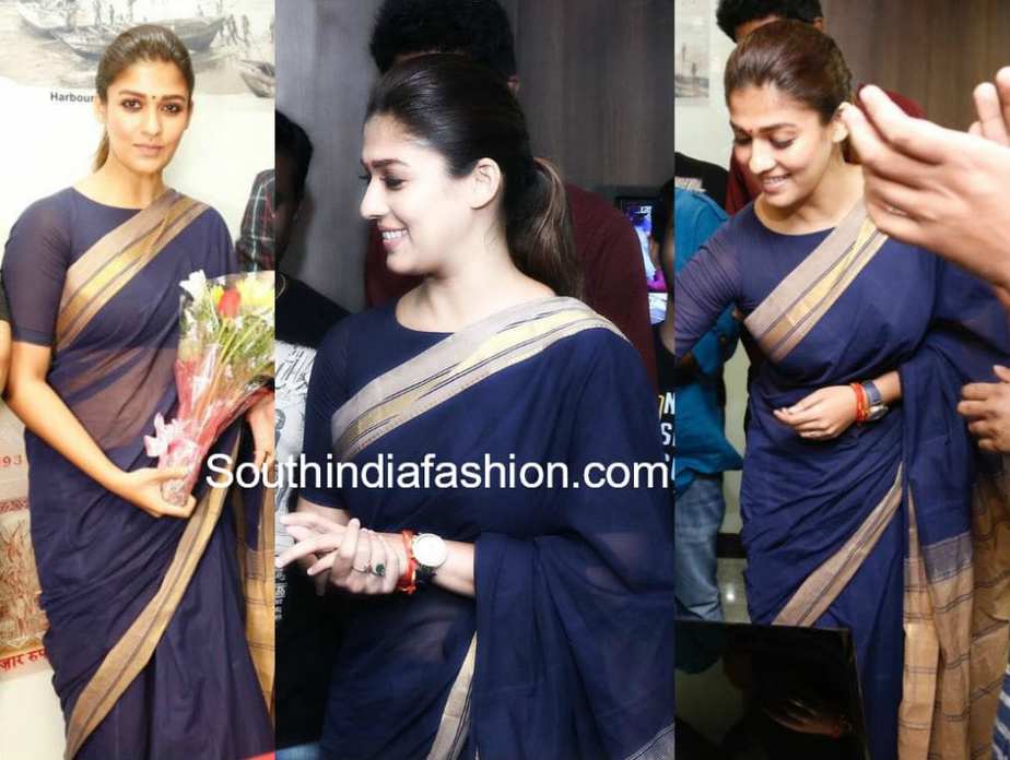 nayanthara handloom saree