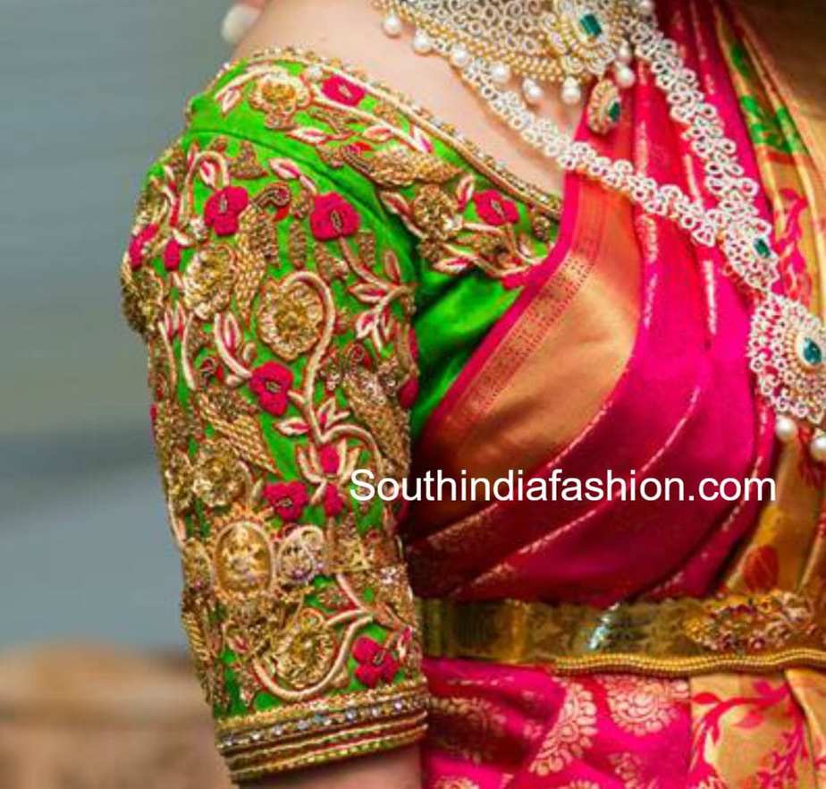 Latest Maggam Work Blouse Designs for Pattu Sarees – South India ...