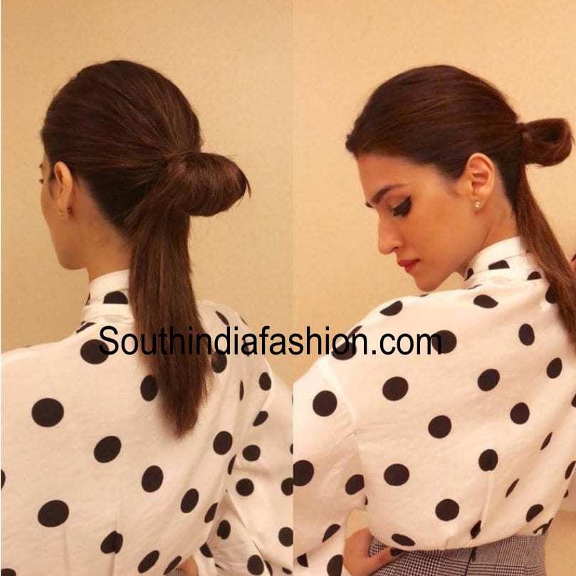 Kriti in chignon ponytail