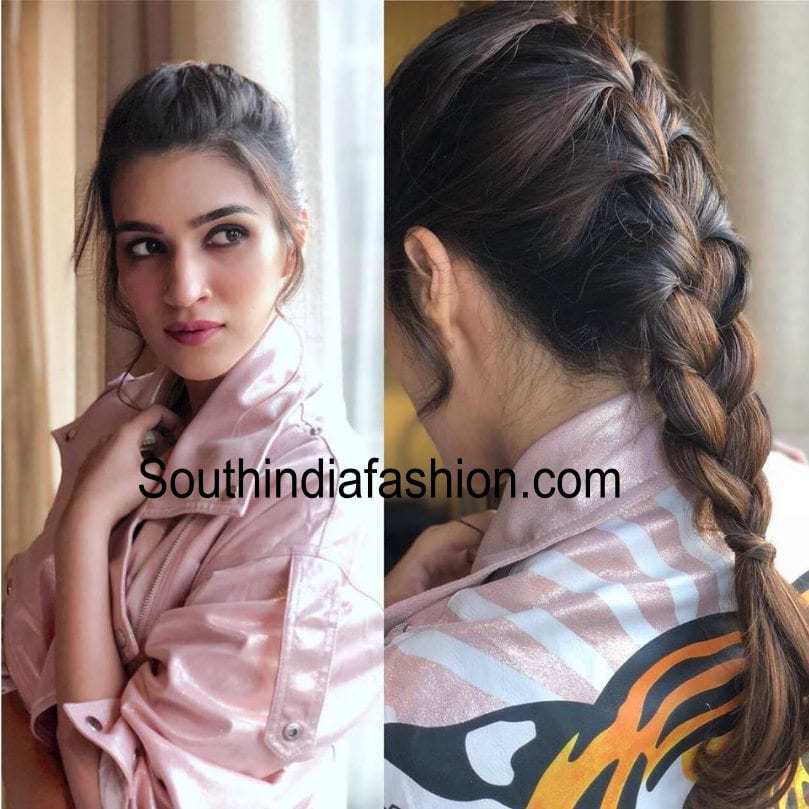 Kriti in french braided hairstyle