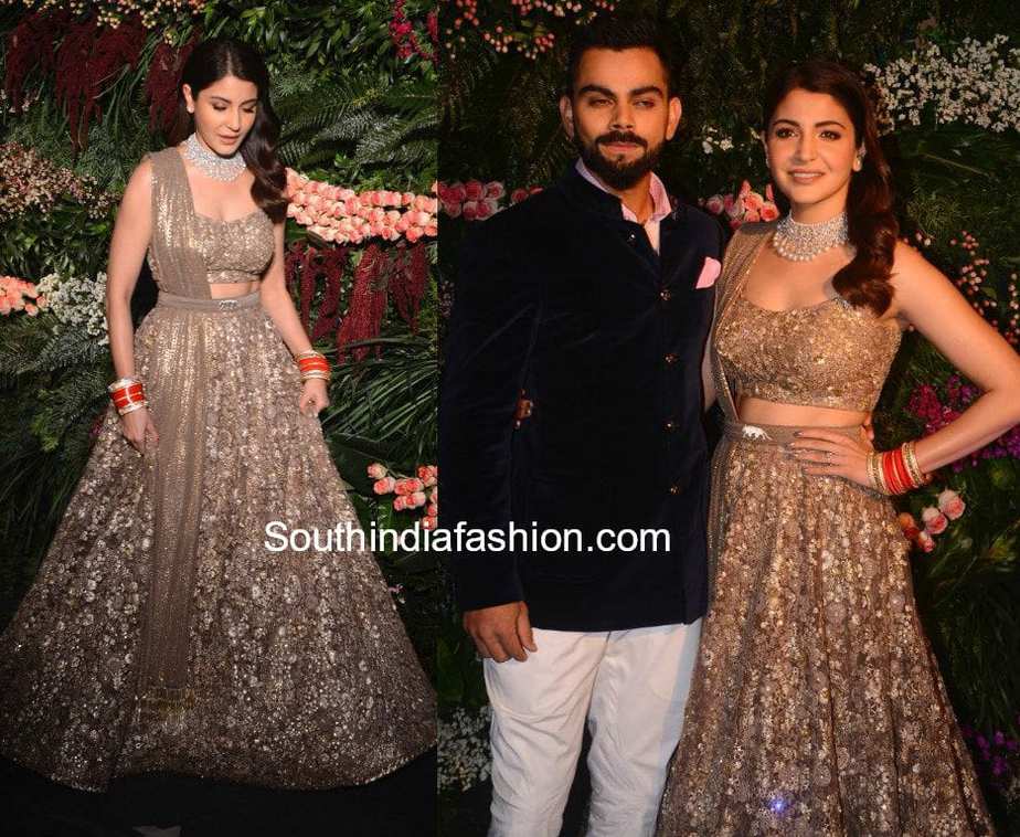 Anushka sharma reception lehenga on sale online