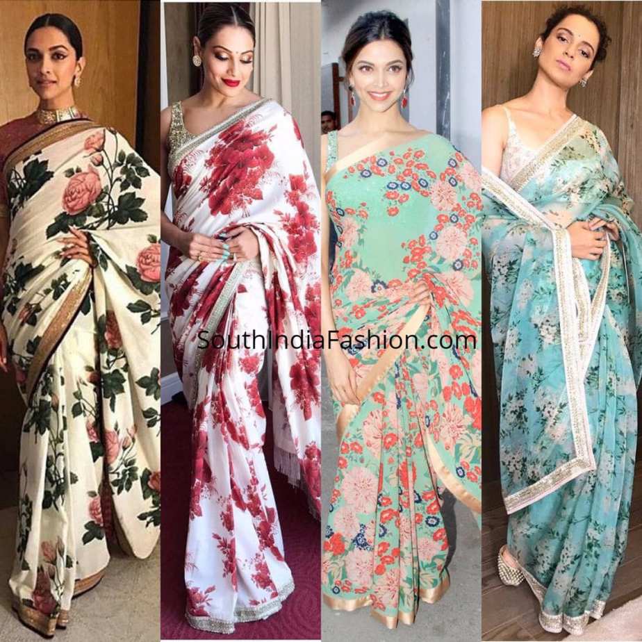 floral-sarees-and-how-to-style-them