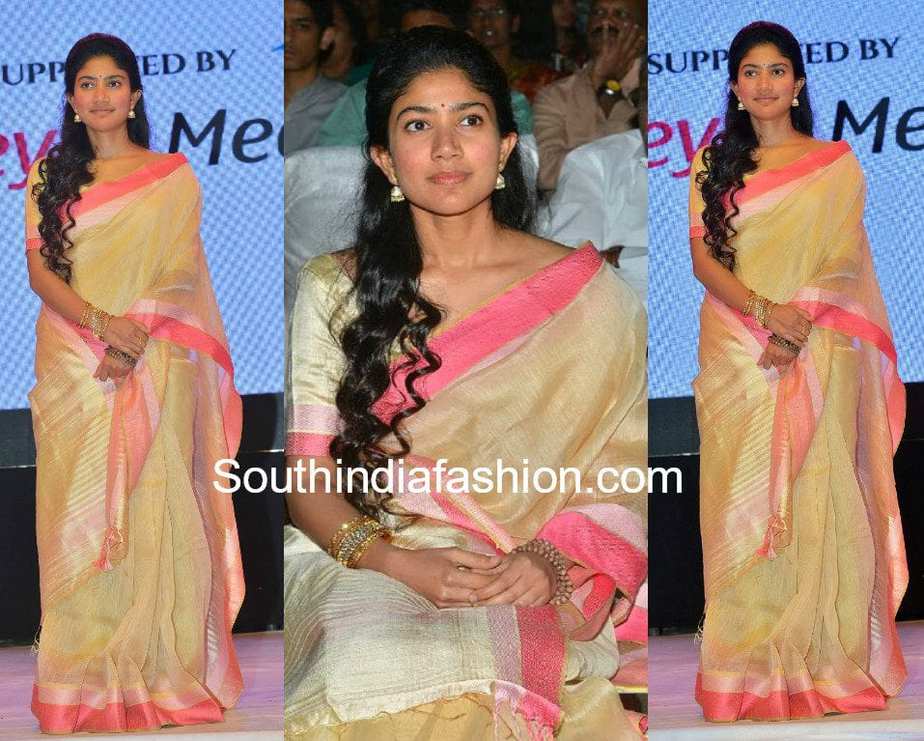 sai pallavi saree at mca pre release event