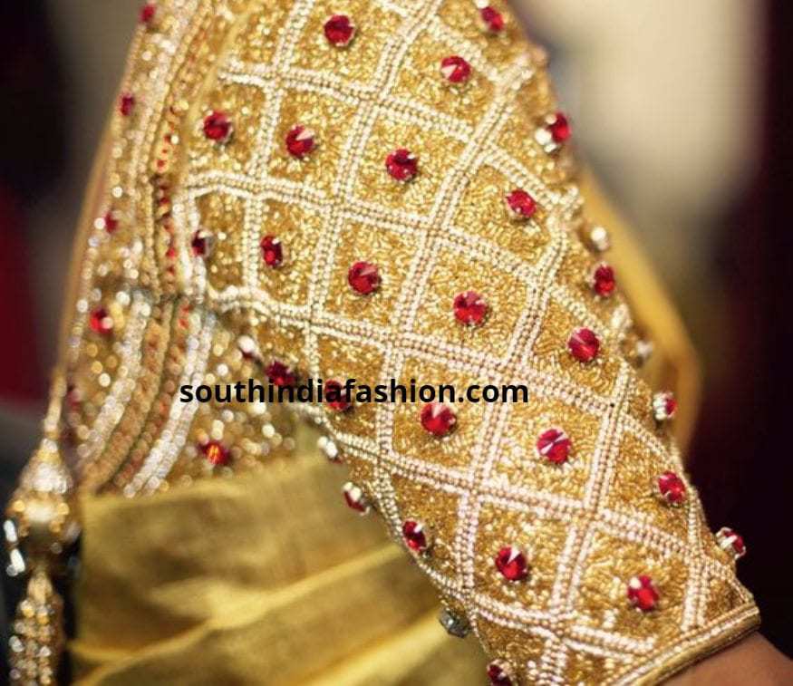 10 Beautiful Sleeve Embroidery Ideas For A Bridal Blouse