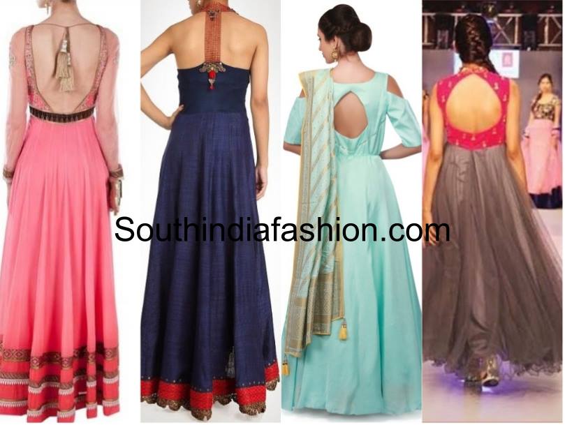 anarkali dress back design