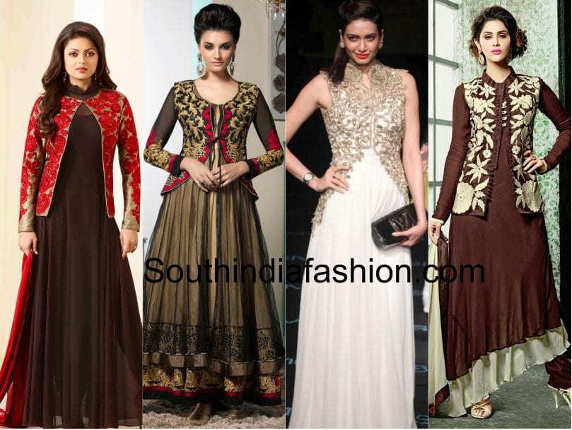 Trendy jacket style anarkalis