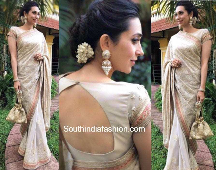 Karishma Kapoor in Manyavar saree for their store launch