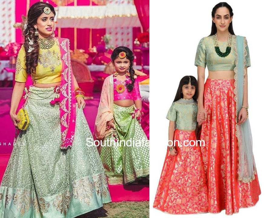 matching lehenga for mother and daughter