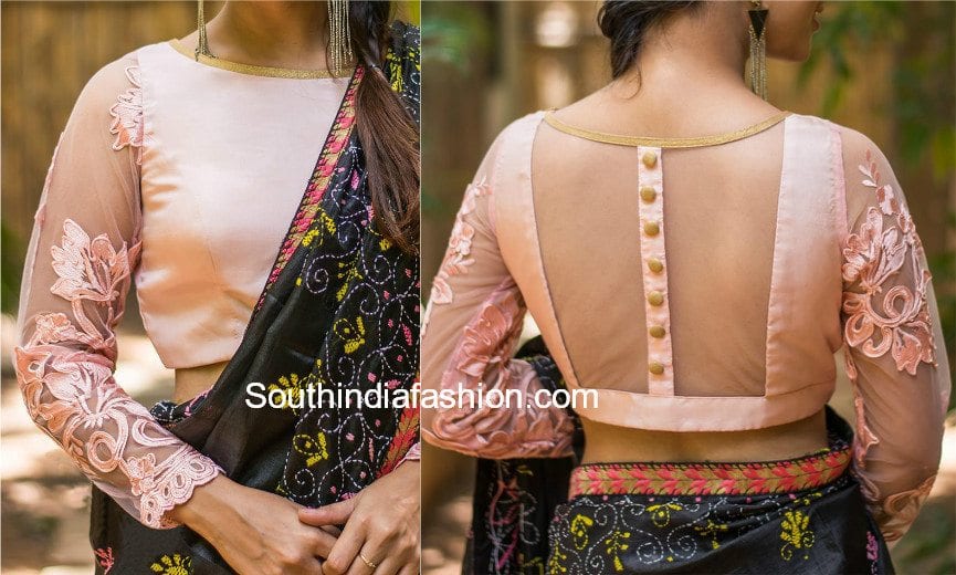 5 Stylish Net  Blouse  Designs  South India Fashion