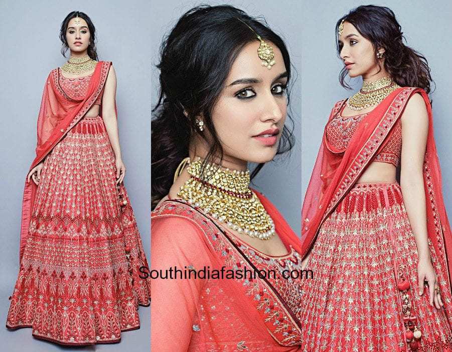 anita dongre red lehenga