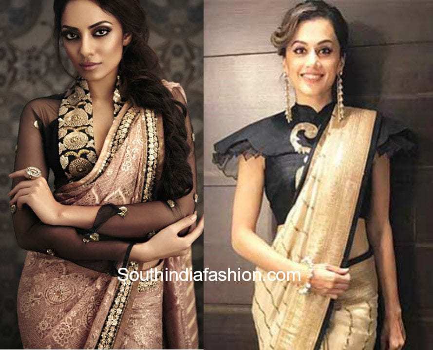 Stylish Black Saree Blouses 2018 Latest Blouse Designs