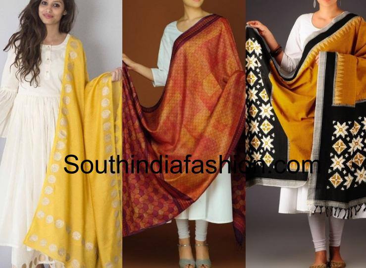 White dresses and pattu dupattas