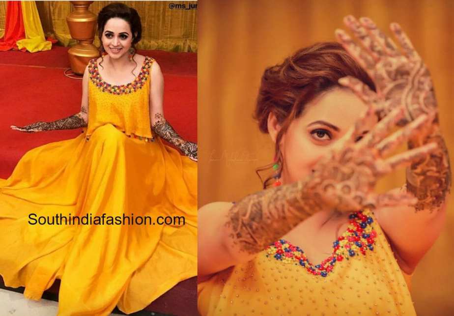 Bhavana deals mehndi dress
