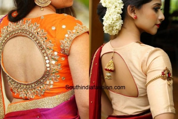 Saree blouse neck designs latest videos – 30+ Latest Simple Blouse Back ...