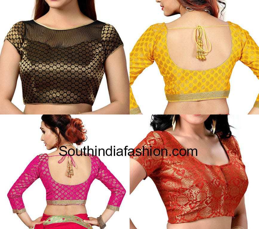 readymade brocade saree blouse designs online