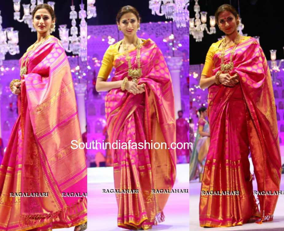 shilpa reddy kanjeevaram saree