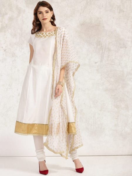 WHITE ANARKALI BUY ONLINE