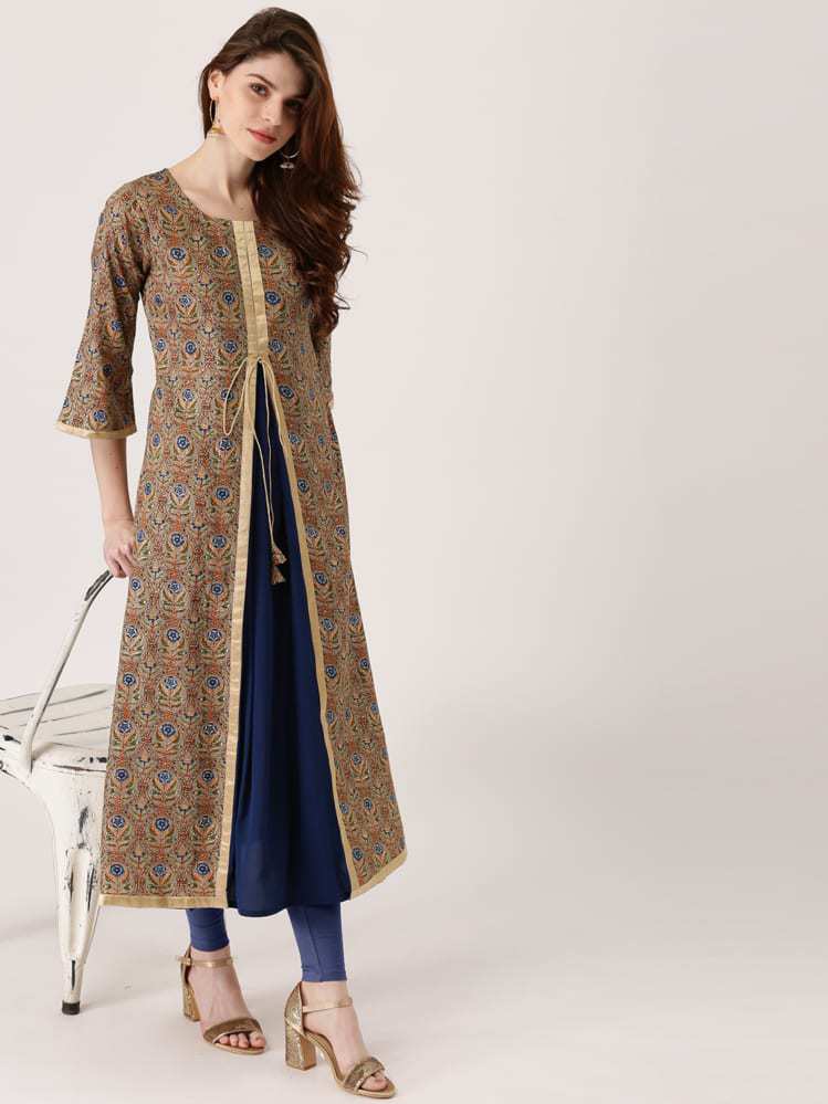 Double layer kurti cutting