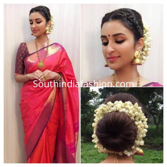 Pavithra looks simple yet elegant for beegara oota ceremony Makeup and  hairstyle by Vejetha f  Indian bridal Indian bridal sarees South indian  bridal jewellery