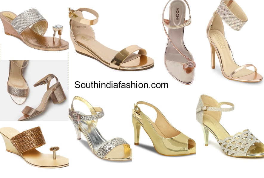 gold heels for indian dresses